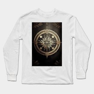 Nordic Vegvisir Symbol Minimalism Art Print Long Sleeve T-Shirt